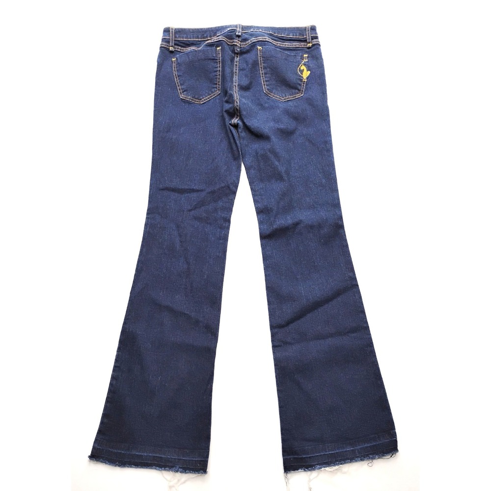 Baby Phat Silver Label Jeans Womens Juniors Size 17 Blue Denim Flare Leg‎ 34x33